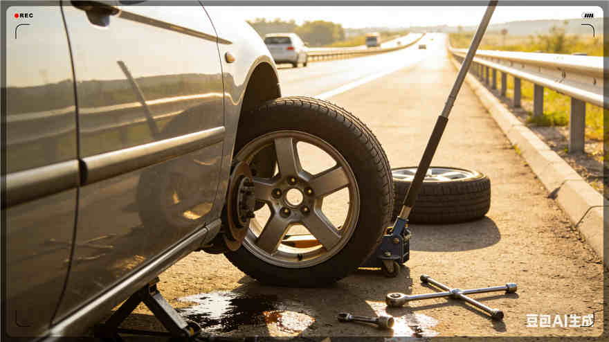 共青城高速公路扎胎-汽车流动补胎